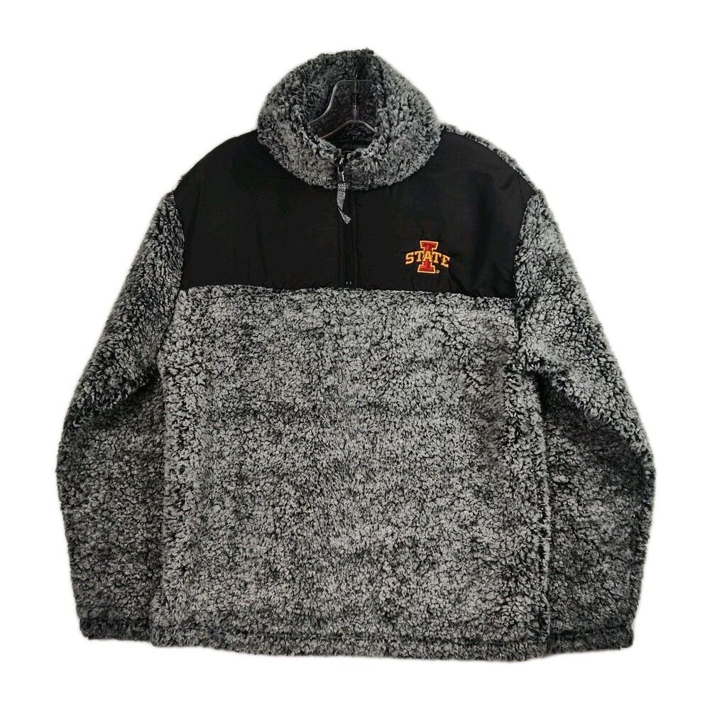 Gameday Couture Iowa State 1/4-Zip Fleece Jacket Women s Size M Gray & Black